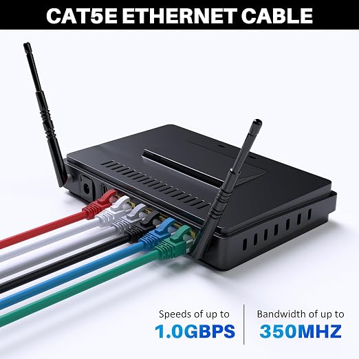 Cat5e Ethernet Cable 50 FT, Long Cat 5e Internet Cable, Standard RJ45 Connector - Image 4