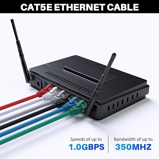 Cat5e Ethernet Cable 75 FT, Long Cat 5e Internet Cable, Standard RJ45 Connector - Image 4