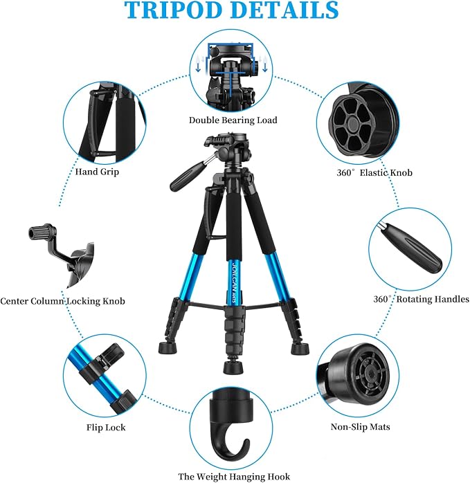 JOILCAN Tripod Camera Tripods, Heavy Duty Tall Camera Tripod Stand, - Image 5