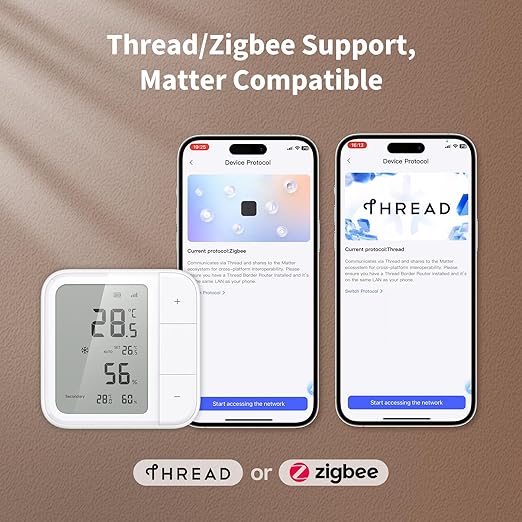 Aqara Thread/Zigbee Smart Climate Sensor W100, Temperature and Humidity - Image 2