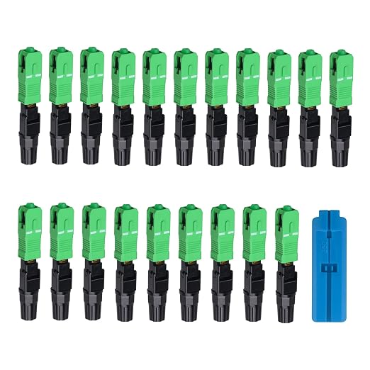 20 pcs SC-APC Fiber Optic Quick Assembly Connector Fiber Optic Fast Connectors by FiberOpticalAccessories