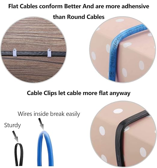 Jadaol Cat 8 Ethernet Cable 3 ft, 40Gbps 2000MHz Flat RJ45 S/FTP LAN Patch Cable - Image 4