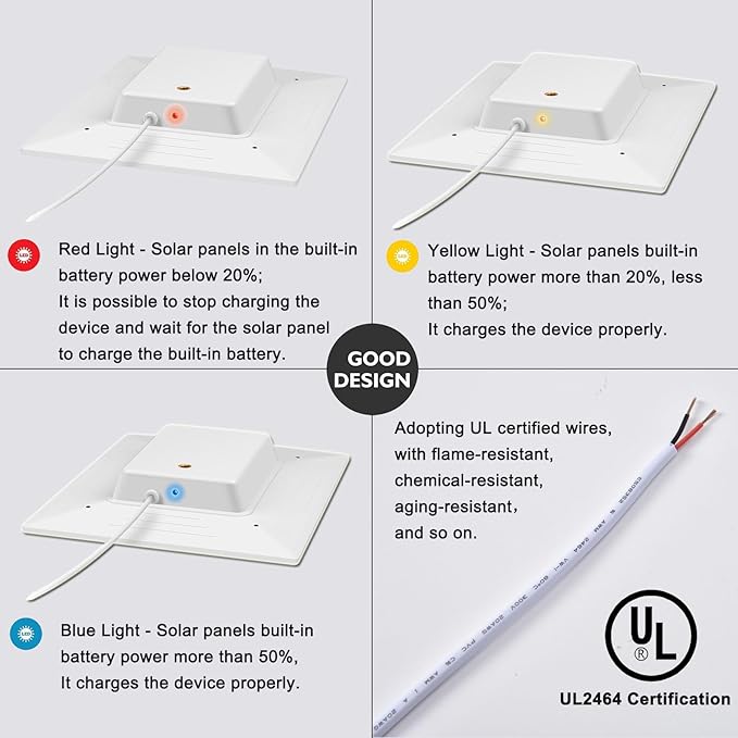 3W Solar Panel with Built-in 4000mAh Battery, 13.2ft Charging Cable, only - Image 5