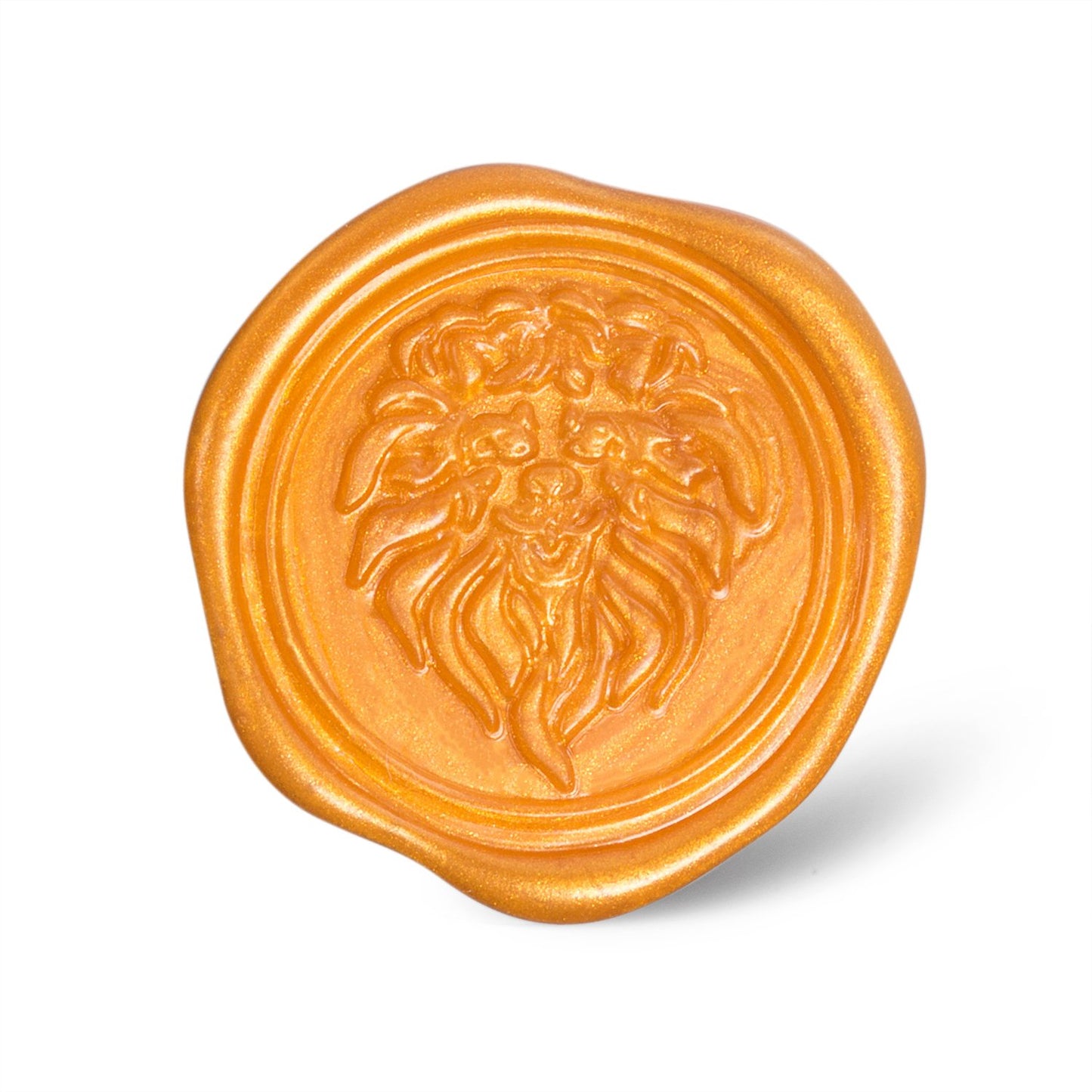 Mceal Wax Seal Stamp,Silver Brass Head with Rosewood Handle, 1.2"(30mm) Dia (Lion)
