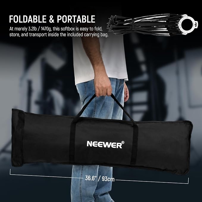 NEEWER Parabolic Softbox Kit, 35.4" Bowens Mount Soft Box - Image 7