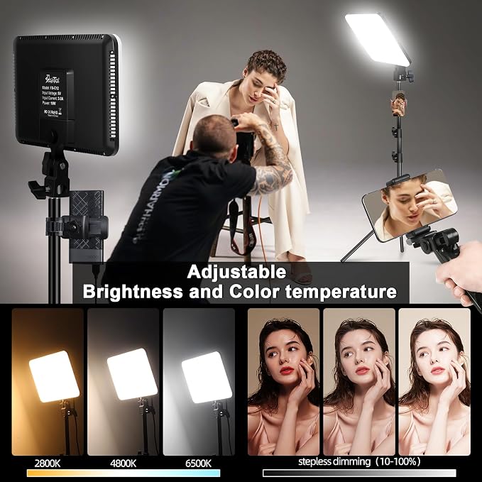 12" LED Video Light Kit, Streaming Lighting - Image 4