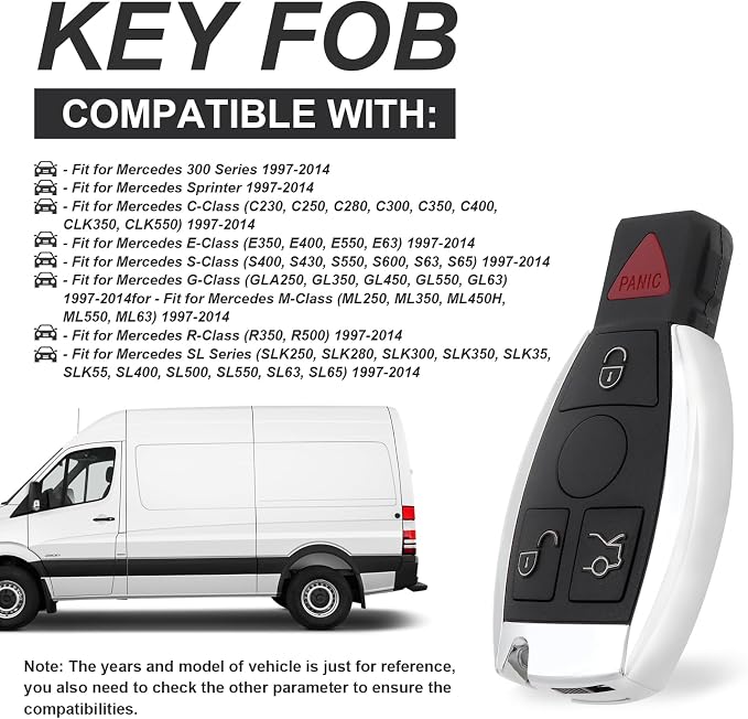 1PC Keyless Entry Replacement Key Fob - Image 3