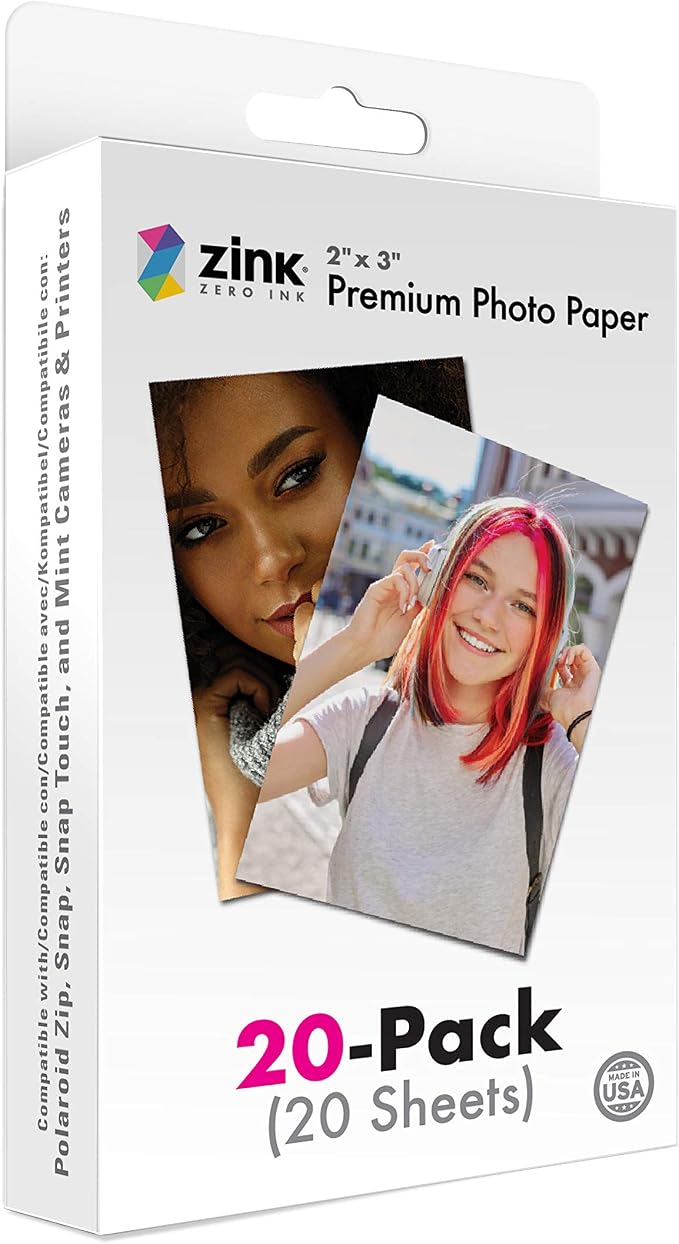 Zink 2"x3" Premium Instant Photo Paper Compatible by Zink