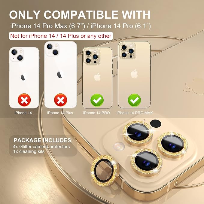 Choiche Compatible for iPhone 14 Pro/iPhone 14 Pro Max Camera Lens Protector - Image 2