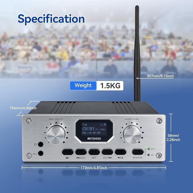 Retekess TT119 Assistive Listening System, Church Translation System - Image 8
