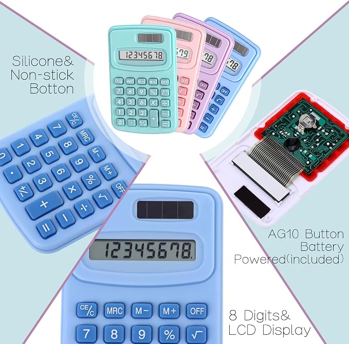 Flutesan 30 Pack Pocket Calculator Small Battery Powered Bulk Mini Size 4 - Image 4