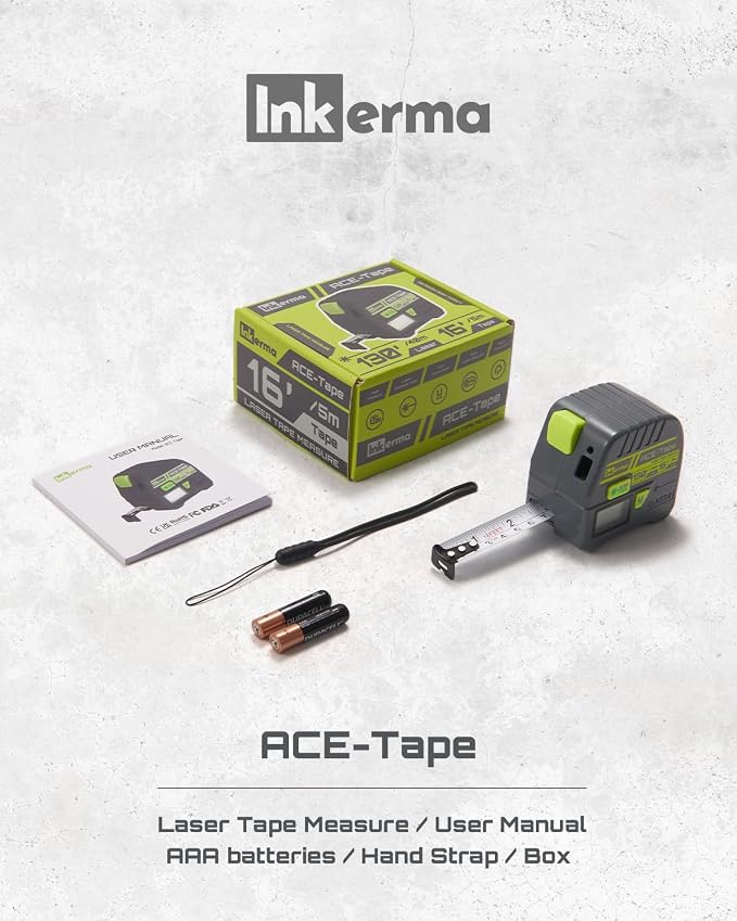 Laser Tape Measure 2-in-1, Inkerma 130Ft Laser Measurement Tool & 16Ft - Image 7