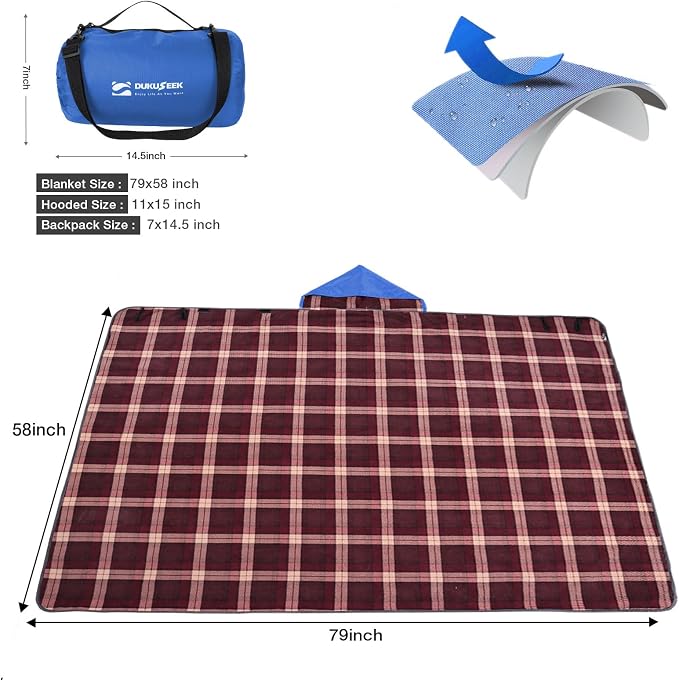 DUKUSEEK Waterproof Stadium Blanket - Image 3