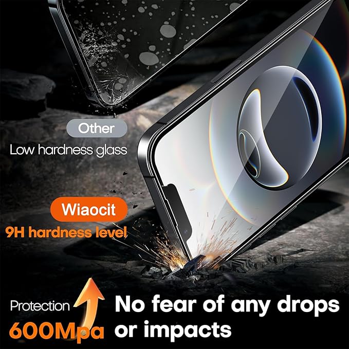 Wiaocit 3 Pack Tempered Glass Screen Protector - Image 3