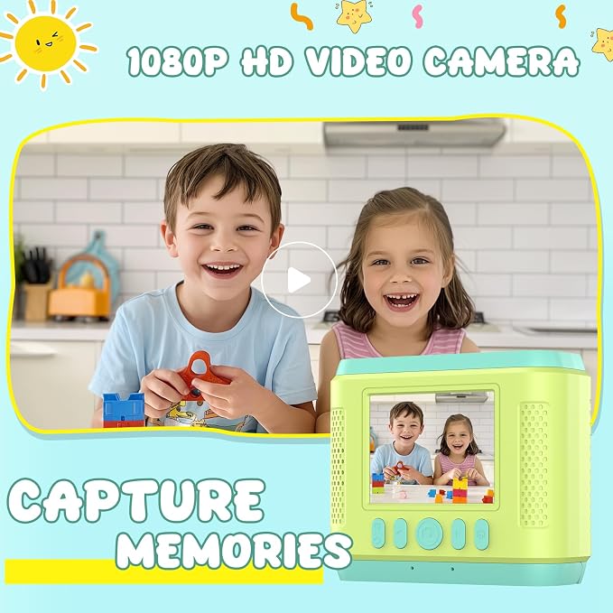 Instant Print Camera for Kids, 2.4 Inch Screen Kids Instant Cameras, Christmas - Image 4