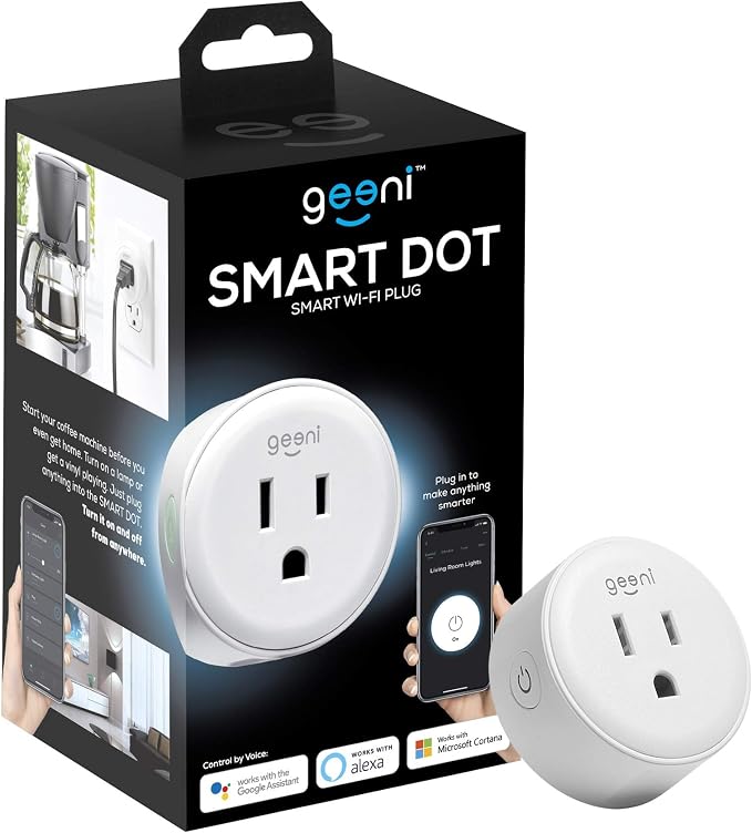 Geeni Dot Smart Plug with 2.4GHz WiFi Connectivity – 1-Pack Compact, by Geeni