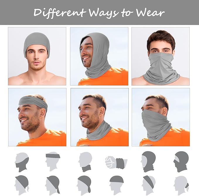 Geyoga 6 Pieces Summer UV Protection Cooling Neck Gaiter Face Clothing Neck - Image 5