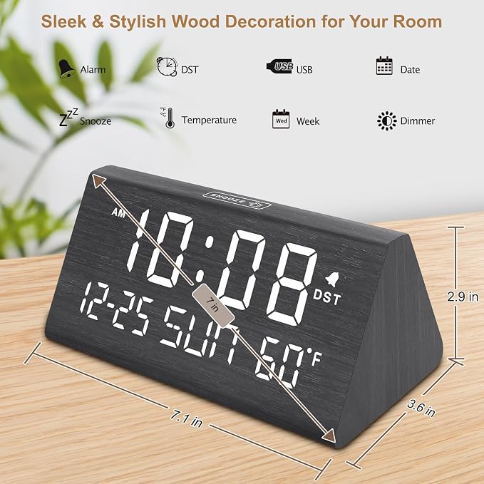 DreamSky Digital Alarm Clocks for Bedrooms - Image 6