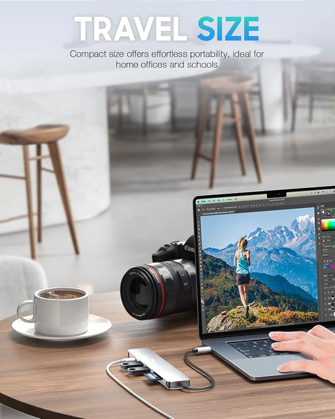 Hiearcool USB C Hub Multi-Port Adapter, 7-in-1 USB-C Dongle - Image 6