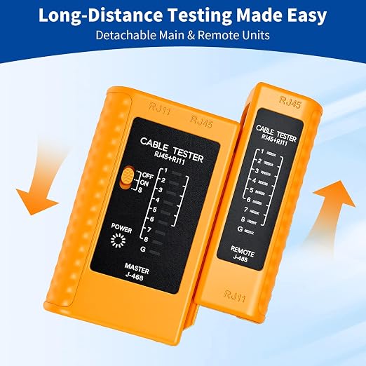 Network Cable Tester for RJ11/RJ12/RJ45, LAN Ethernet Tester for Cat5 Cat5e - Image 3
