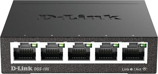D-Link DGS-105, 5 Port Gigabit Ethernet Switch Unmanaged, Network Splitter by D-Link