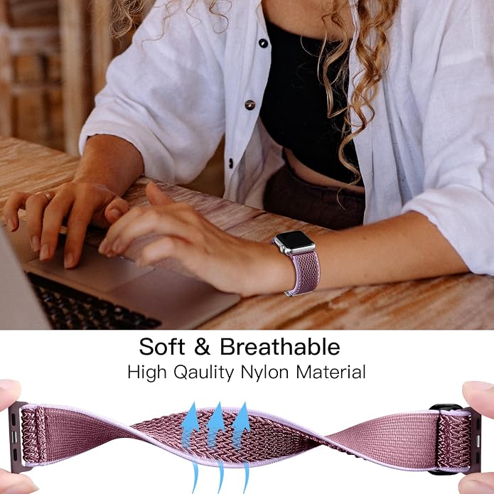 Lerobo Stretchy Nylon Solo Loop Band, Compatible - Image 3