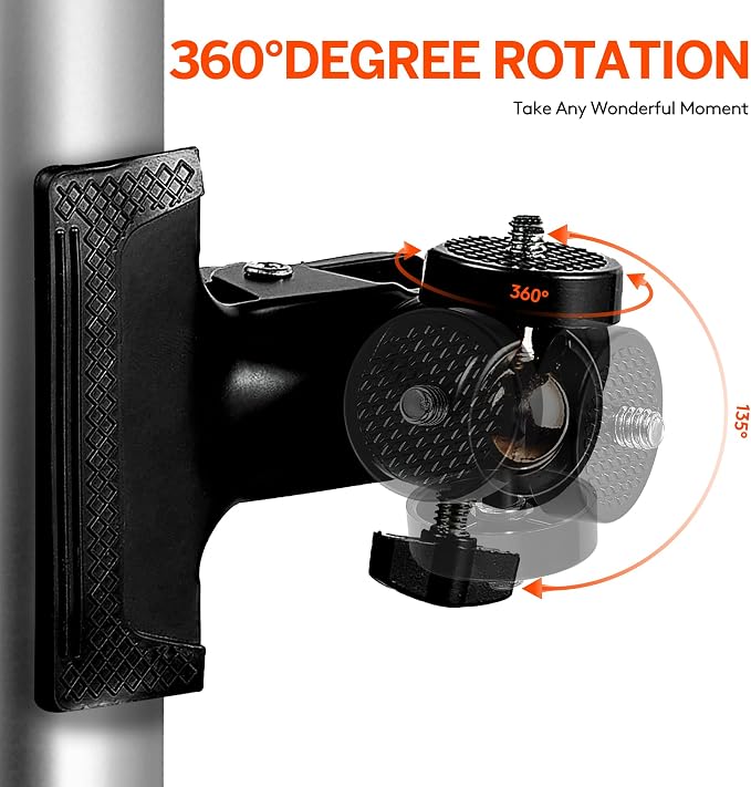 Trail Camera Clip Mount, 2 Pack Tracking Camera Bracket, 360 Rotatable - Image 4