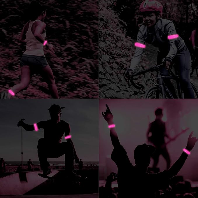 2 Pack Rechargeable LED Reflective Armband, High Brightness High Visibility - Image 6