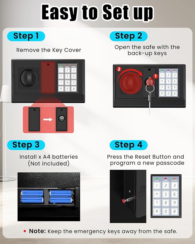Large Home Safe 3.3 Cuft, Digital Security Safe Box - Image 9