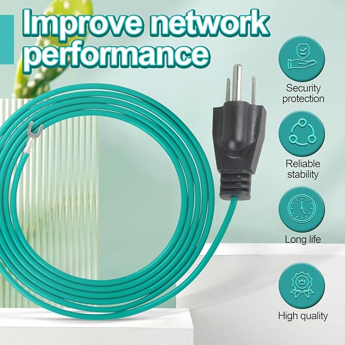 Shielded Ethernet Patch Panel Bond Ground Extension Cord NEMA 5-15P 3 Prong - Image 5