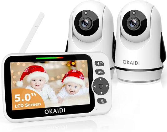 OKAIDI Video Baby Monitor with 2 Cameras, 30H Battery and 1000ft Range by OKAIDIVideoBabyMonitor