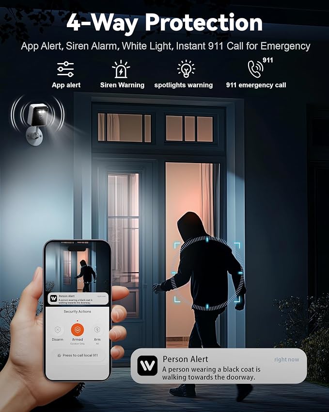 2K Cameras for Home Security, 2.4/5GHz Wi-Fi 6 Indoor Camera for - Image 7