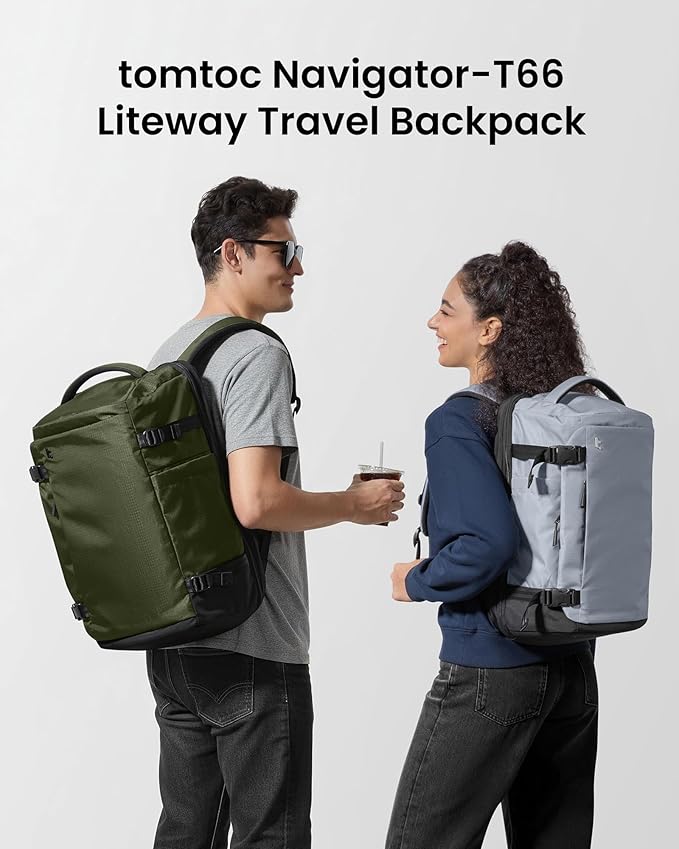 tomtoc Travel Backpack 40L, TSA Friendly Flight Approved Carry-on Luggage Hand - Image 2