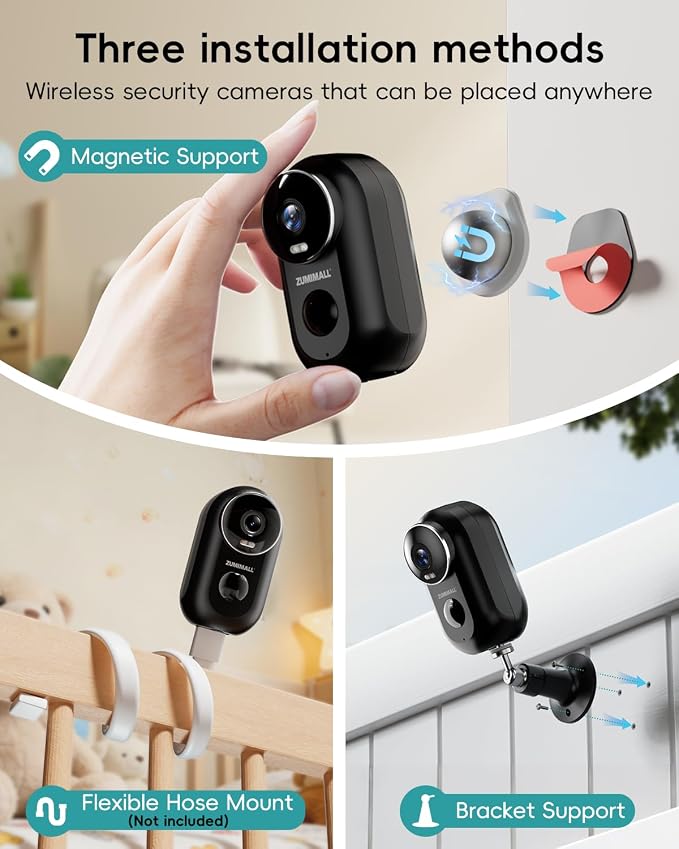 ZUMIMALL Security Cameras Wireless Outdoor, 2 Packs, 2K Cameras - Image 2