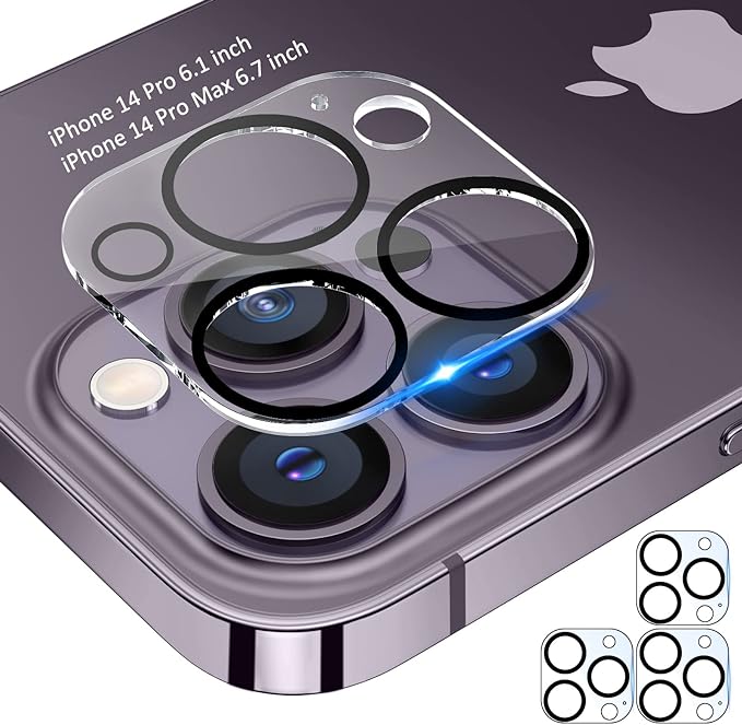 Tensea for iPhone 14 Pro / 14 Pro Max Camera Screen Protector, Tempered Glass by Tensea