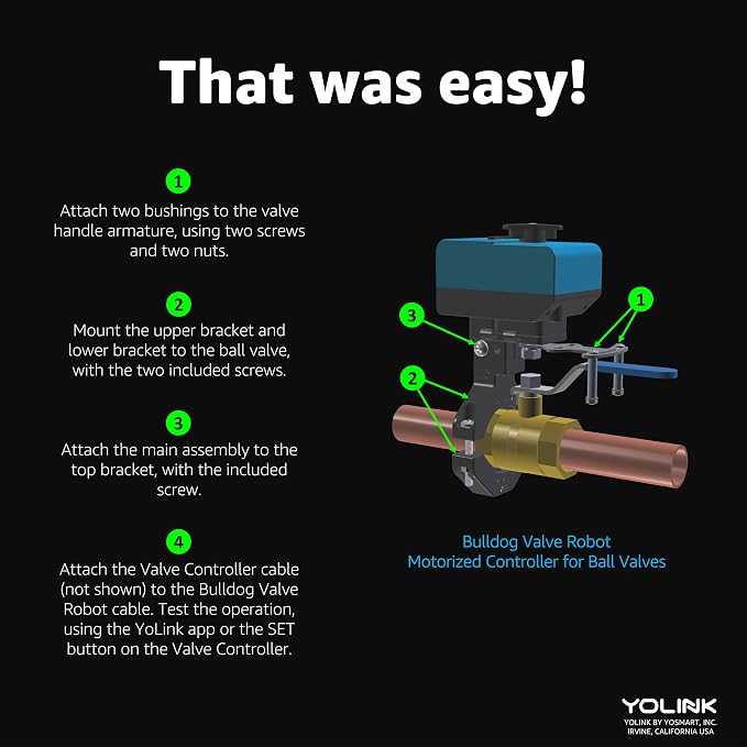 YoLink X3 Version Smart Water Leak Protection Kit: X3 Valve Controller - Image 2