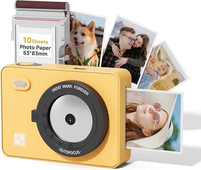 HPRT Z5 Instant Camera for Kids Adults，3 Pass Dye Sublimation, 2.1x3.4 Print by HPRT