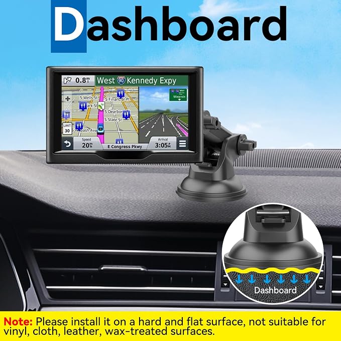 SkyTian for Garmin GPS Car Mount Replacement Sticky Suction Cup 17mm Ball Mount - Image 3