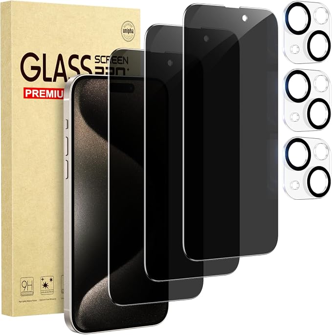 3 Pack Privacy Screen Protector by Cutebe
