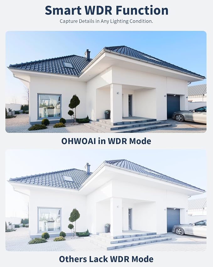《122°Wide Angle & 80FT Night Vision》Outdoor Wired Security Camera System - Image 7