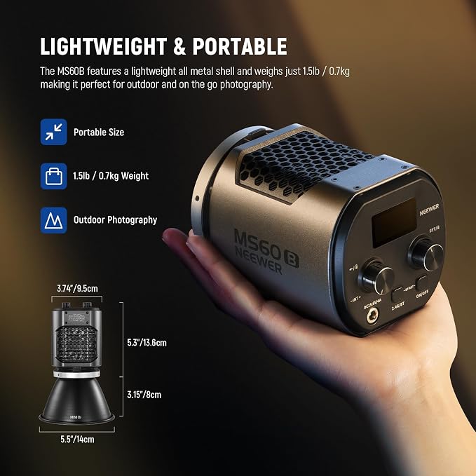 NEEWER MS60B 65W COB LED Video Light - Image 3