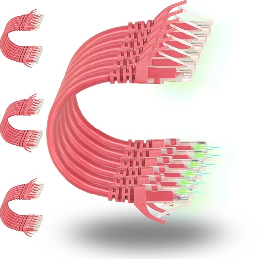 Rapink Patch Cables Cat6 5ft, Ethernet Patch Cable 10G Support, Cat 6 Patch by Rapink