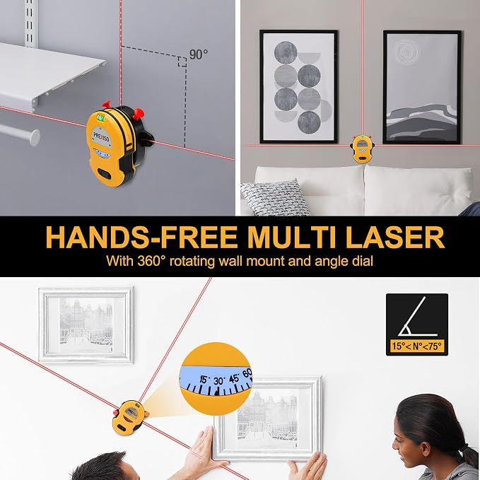 PREXISO Multi Surface Laser Level LED Light Vial, 30Ft Horizontal & Vertical - Image 3