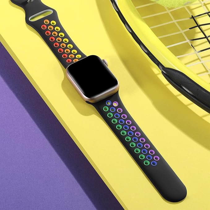 Lerobo Compatible with Apple Watch Band 41mm 42mm 40mm 38mm, Soft Silicone - Image 2