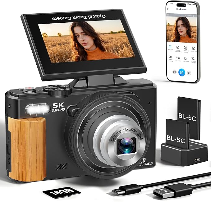 5K Digital Camera, 80MP HD Digital Camera by NIKICAM