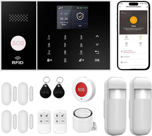 XUK Wireless Home Security System, 4G/GSM/Wi-Fi Smart Alarm Kit, Compatible by Unknown