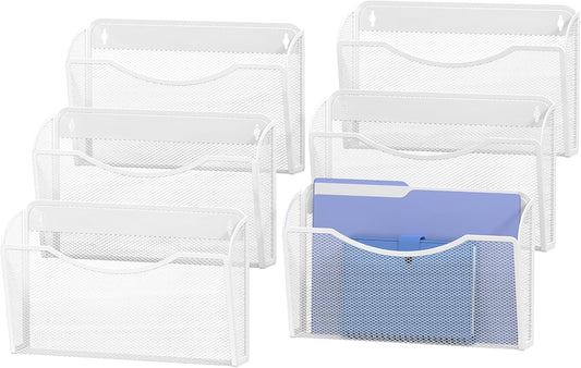 Wall File Organizer,Hanging Wall Mounted File Folder Binder Holder Mail Organizer for Office,Home and School Supplies