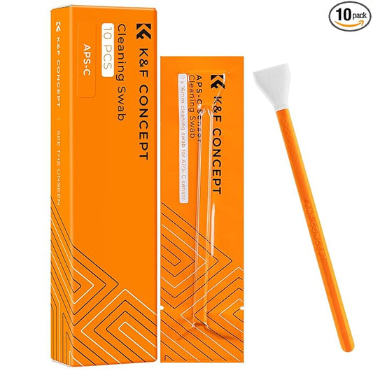 K&F Concept 10 Pack APS-C-Frame Sensors Cleaning Swabs, DSLR SLR Digital Camera by KFCONCEPT