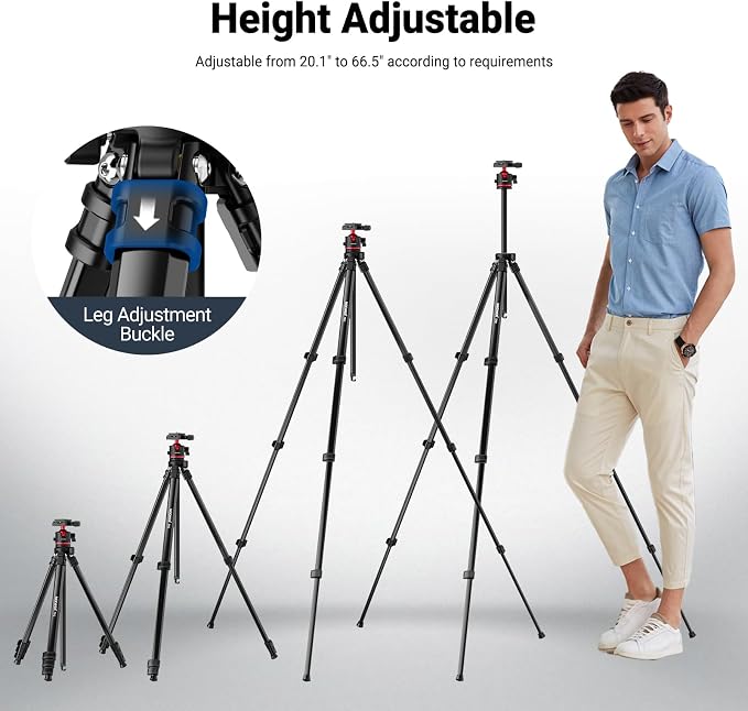 NEEWER Basics 66.5"/169 cm Travel Tripod - Image 7