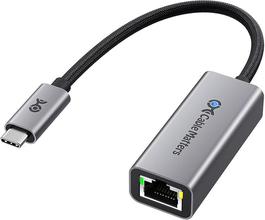 Cable Matters USB C to Ethernet Adapter, Gigabit Ethernet to USB C Network by CableMatters
